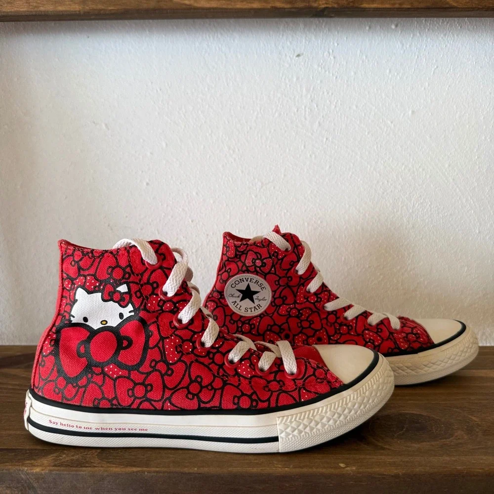 Converse Chuck Taylor Hello Kitty Hi Top Sneakers Youth 2Y (Womens 3.5, READ)